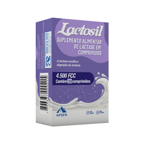 Encontraproduto.com.br - Lactosil 4.500 Fcc Alu Lactose Com 30 Comprimidos