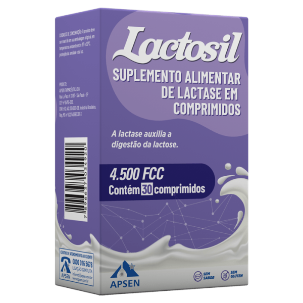 Encontraproduto.com.br - Lactosil 4.500 Fcc Alu Lactose Com 30 Comprimidos