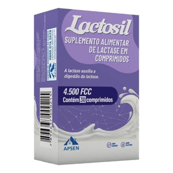 Encontraproduto.com.br - Lactosil 4.500 Fcc Alu Lactose Com 30 Comprimidos