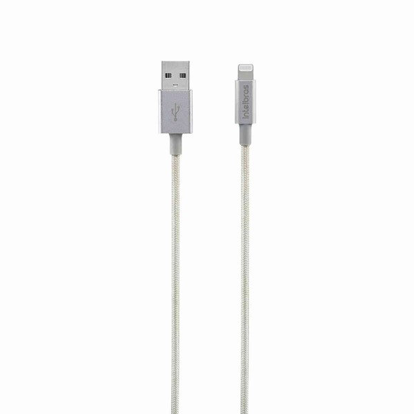 Encontraproduto.com.br - Cabo 1,5m Lightning USB Branco Nylon Intelbras