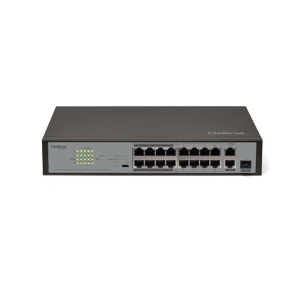 Encontraproduto.com.br - Switch 16 portas Fast Ethernet PoE + SF 1821 PoE Intelbras