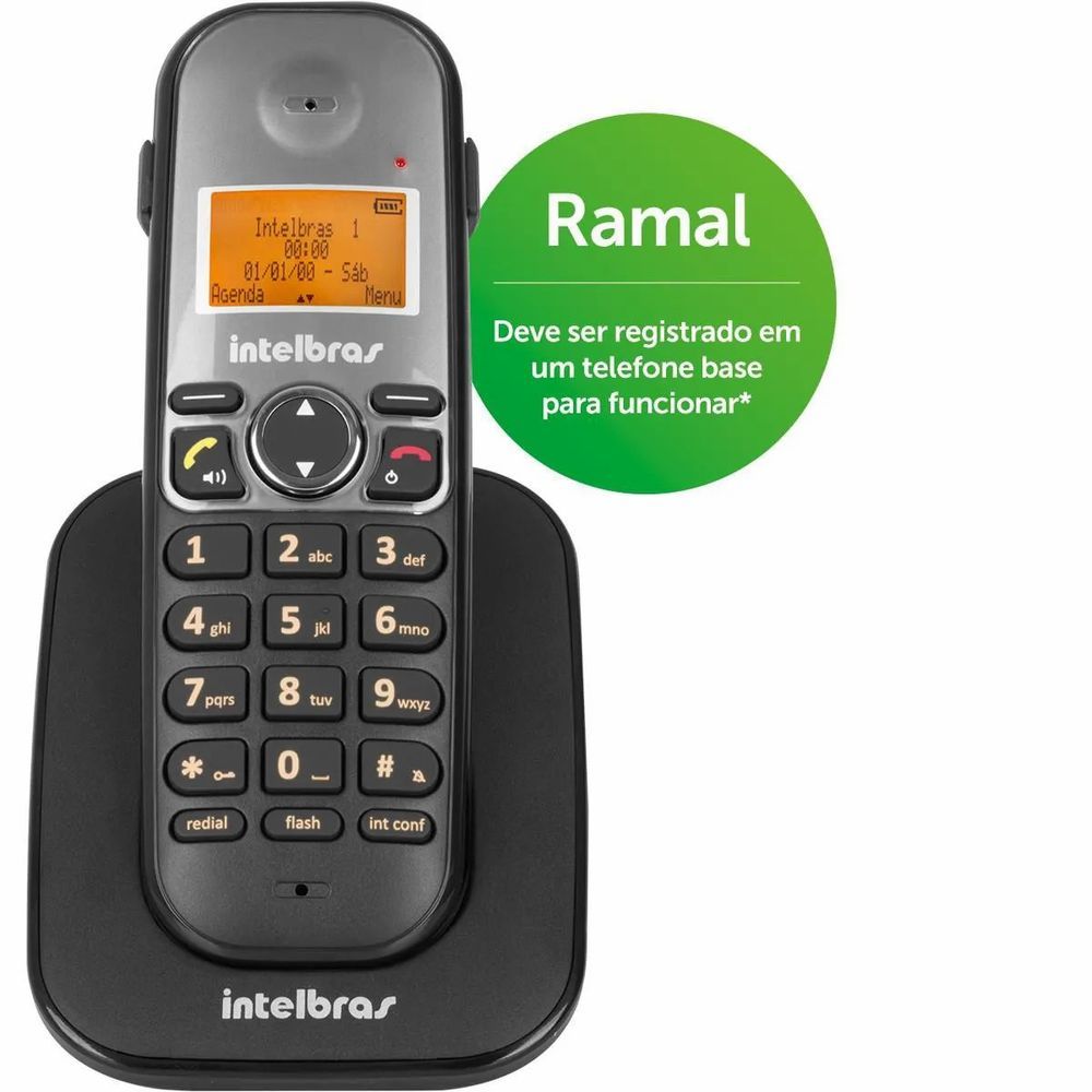 Encontraproduto.com.br - Ramal sem Fio TS5121 Preto 4125121 Intelbras