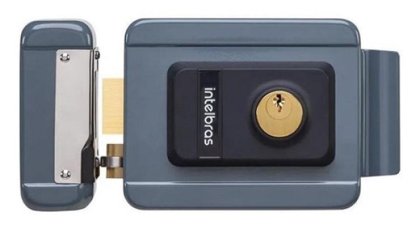 Fechadura Elétrica de Sobrepor Universal  FX 2000 UN Cinza Intelbras