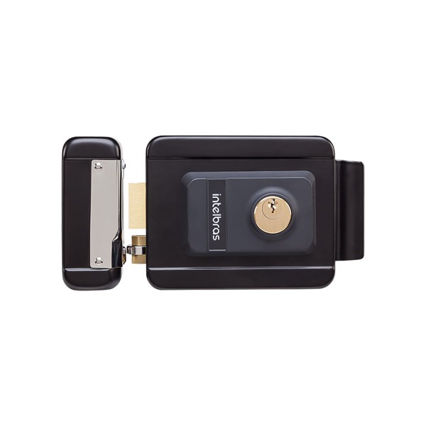 Encontraproduto.com.br - Fechadura Elétrica com Cilindro Ajustável FX 2000 AJ Preta Intelbras