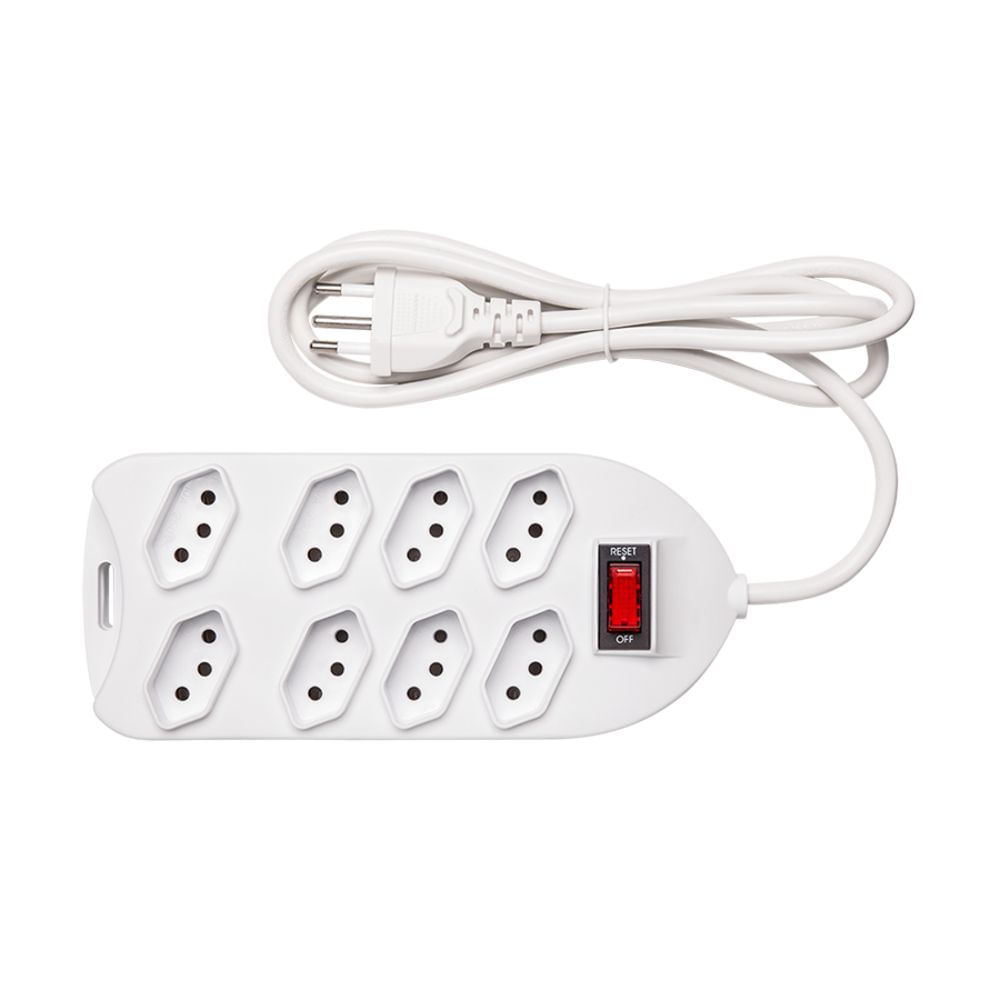 Encontraproduto.com.br - Filtro de Linha Bivolt 8 Tomadas Cabo 1.5 M - Intelbras