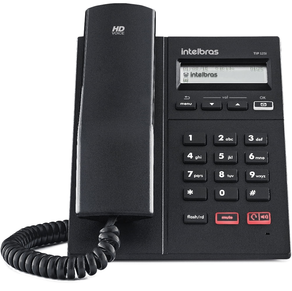 Encontraproduto.com.br - Telefone com Fio IP Identificador de Chamadas TIP 125I 4201250 - Intelbras