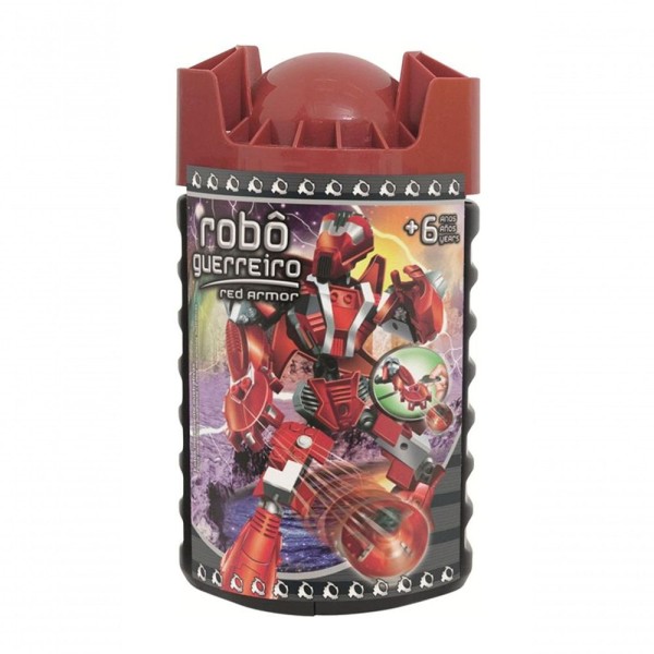 Encontraproduto.com.br - Blocos De Montar - Robô Guerreiro - Red Armor - 59 Peças - Xalingo