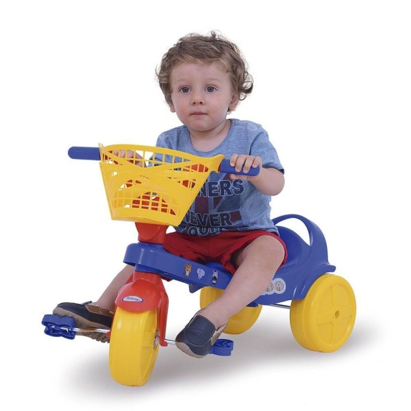 Encontraproduto.com.br - Triciclo Xalingo Zoo Com Cestinha