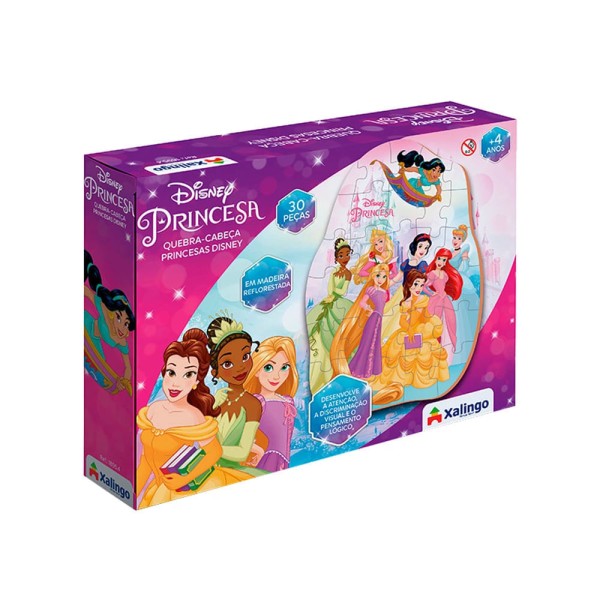Encontraproduto.com.br - Quebra-cabeça 30 Peças Princesas Disney Xalingo 18954
