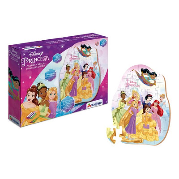 Encontraproduto.com.br - Quebra-cabeça 30 Peças Princesas Disney Xalingo 18954