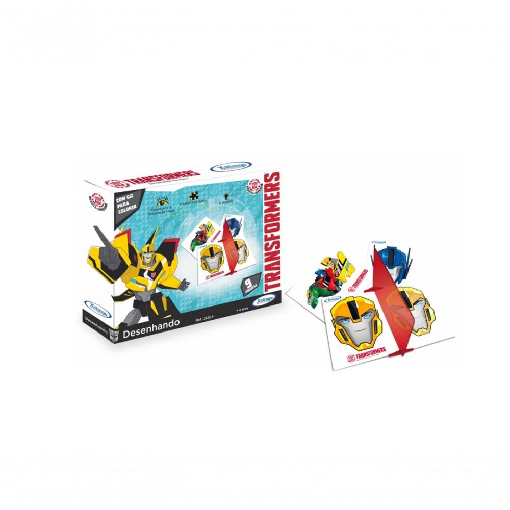 Encontraproduto.com.br - Desenhando Com Transformers 9 Figuras - Xalingo
