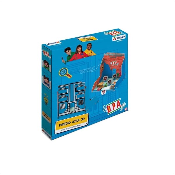 Encontraproduto.com.br - Playset DPA - Predio Azul 3D XALINGO