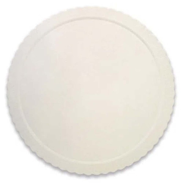 Prato Plano Cake Board Branco Redondo 38cm - Ultrafest