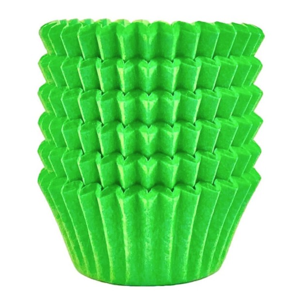Forminha Impermeável Para Doces N°5 Verde com 100 un ULTRA FEST