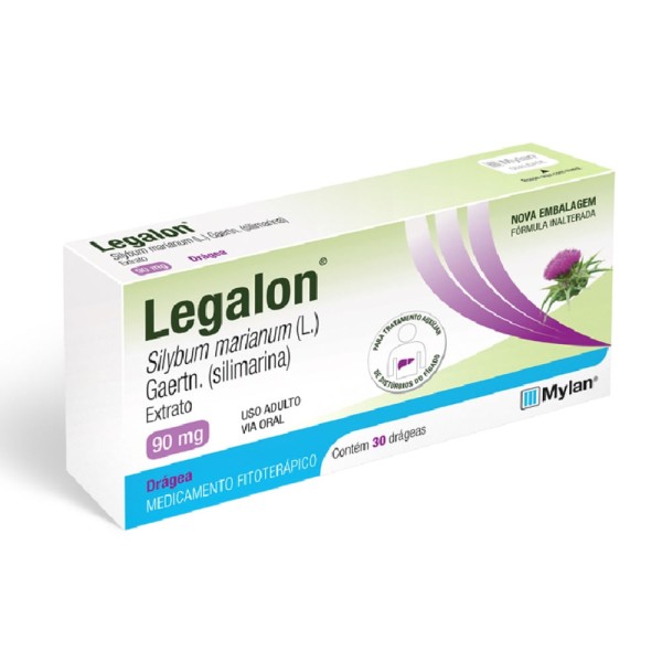 Encontraproduto.com.br - Legalon Mylan 90mg com 30 drágeas