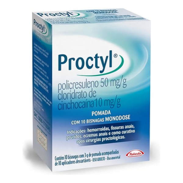 Proctyl Takeda 100mg+ 27mg com 10 aplicadores Monodose 3g