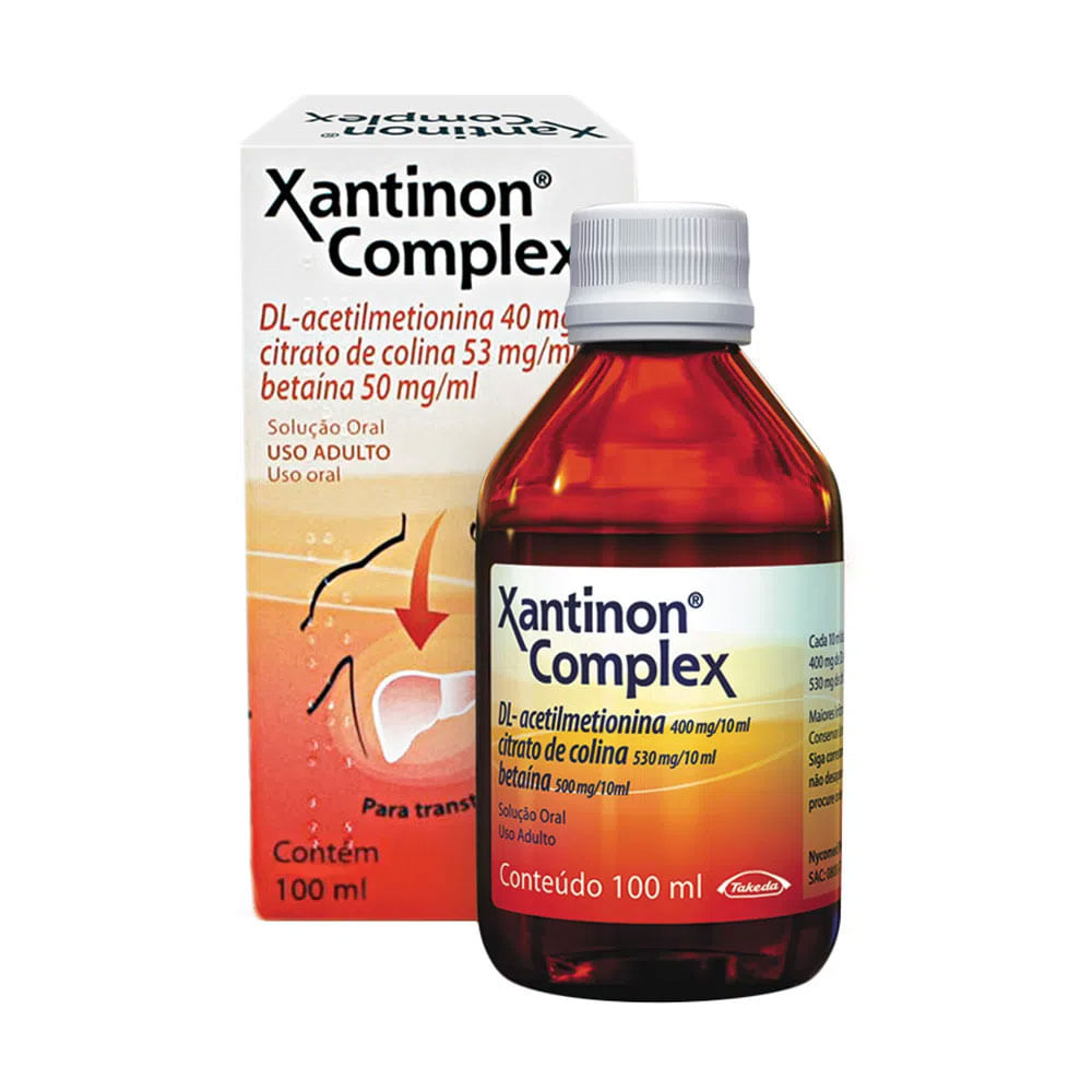 Encontraproduto.com.br - Xantinon Complex 40MG/ML + 53MG/ML + 50MG/ML Solução oral - Frasco de Vidro com 100 mL
