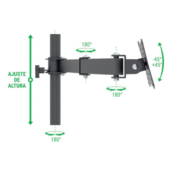 Encontraproduto.com.br - Suporte de Mesa Articulado Multivisao com Inclinacao para TRES Monitores de 10 a 24
