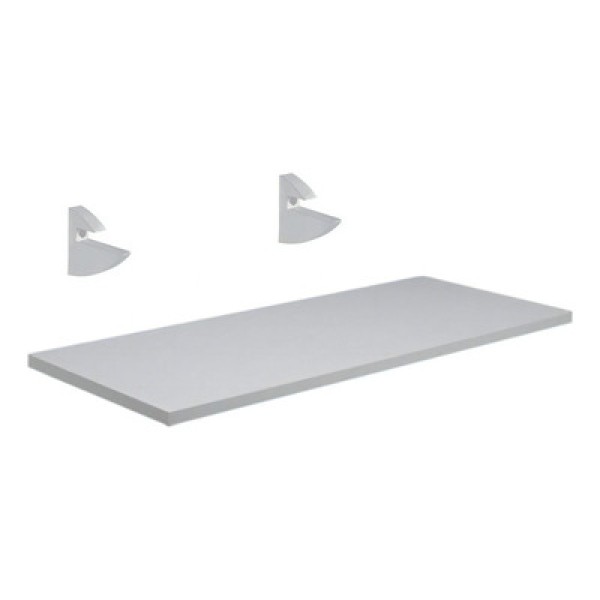Prateleira com Suporte em MDP Clip Branco 20x60CM - Multivisão