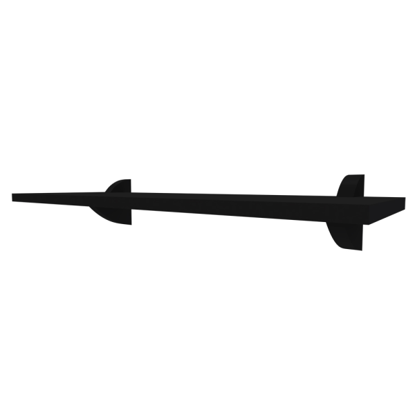 Encontraproduto.com.br - Prateleira MDP 25x40cm com Suporte Tucano Preto Multivisão