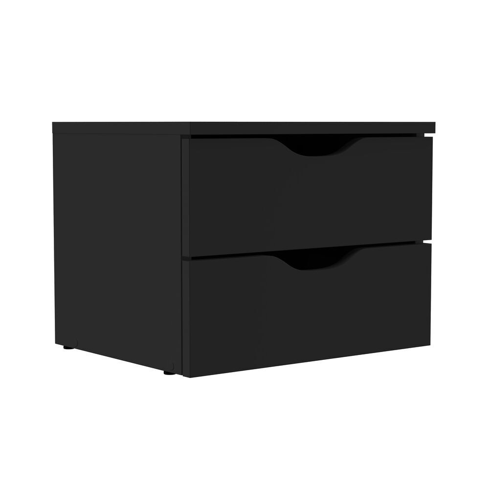 Encontraproduto.com.br - Gaveteiro suspenso com 2 gavetas Preto Multivisão
