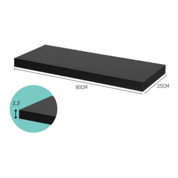 Prateleira 25X80 Preto PB-2580-UV - Multivisão
