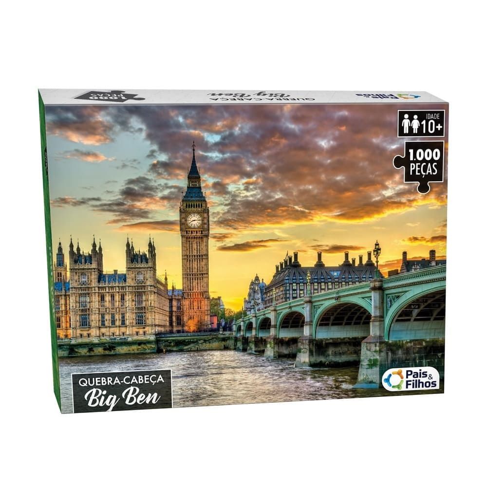 Encontraproduto.com.br - Quebra Cabeça Big Ben 1000 Peças Pais E Filhos 10757.1