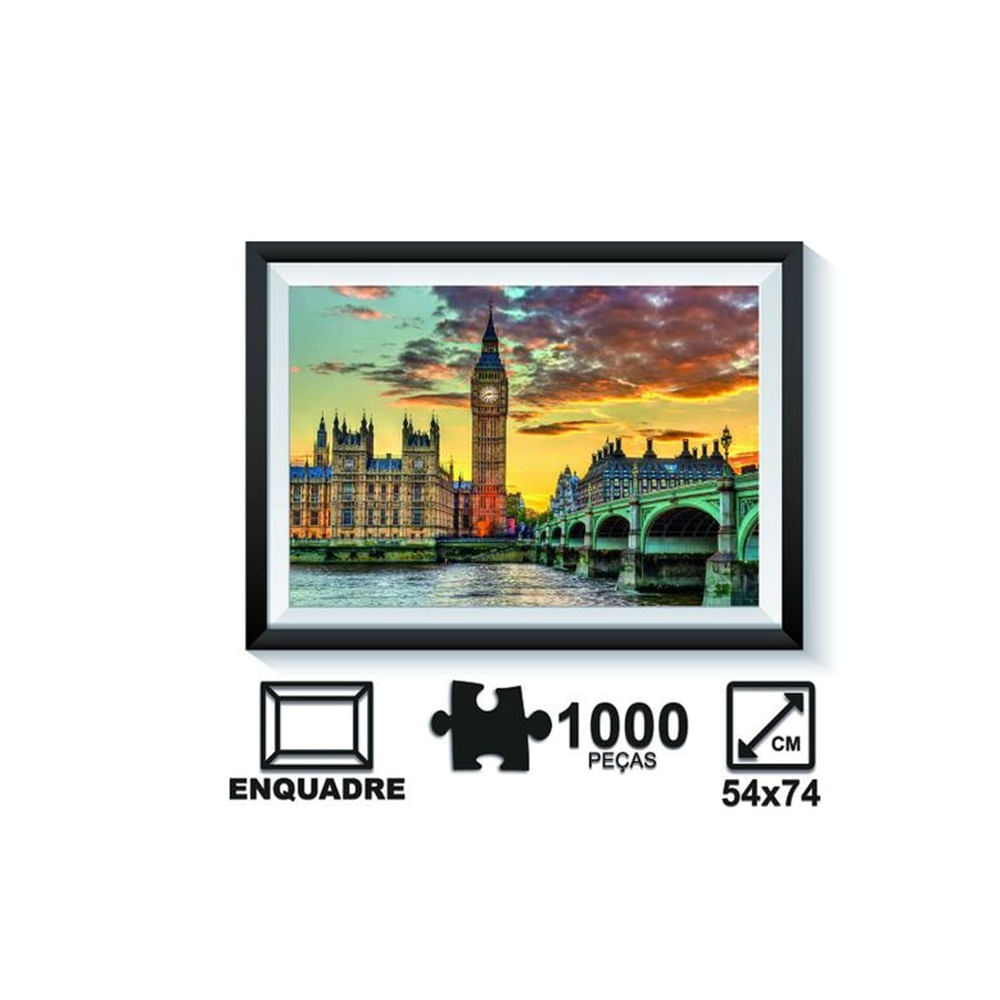 Encontraproduto.com.br - Quebra Cabeça Big Ben 1000 Peças Pais E Filhos 10757.1