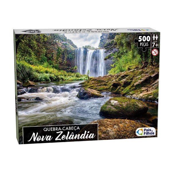 Encontraproduto.com.br - Quebra Cabeça Nova Zelândia 500 Peças Pais E Filhos 10760