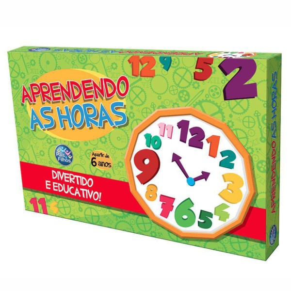Jogo Pedagógico Aprendendo as horas educativo Pais e Filhos