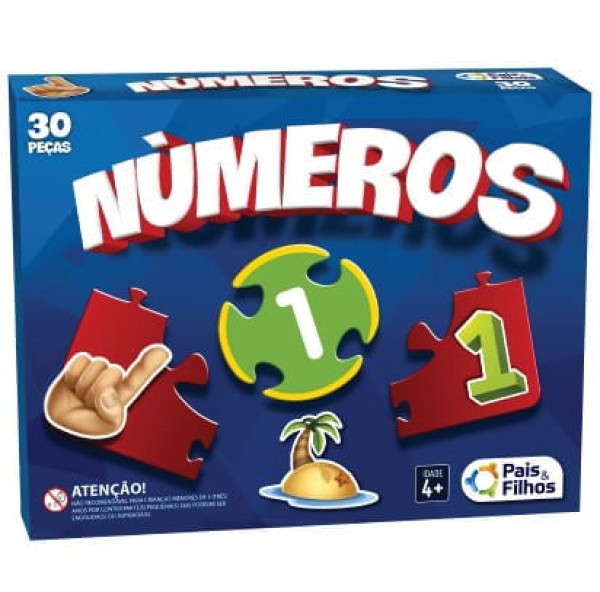 Encontraproduto.com.br - Jogo Pedagógico Aprender Números 30 Peças Pais & Filhos