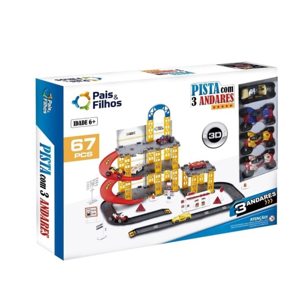 Encontraproduto.com.br - Pista Garagem com 3 Andares - Pais e Filhos