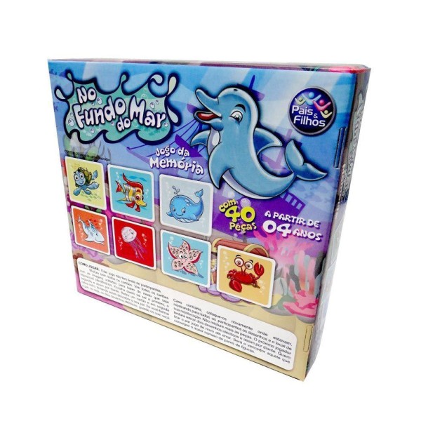Encontraproduto.com.br - Jogo da Memória Fundo do Mar Pais e Filhos
