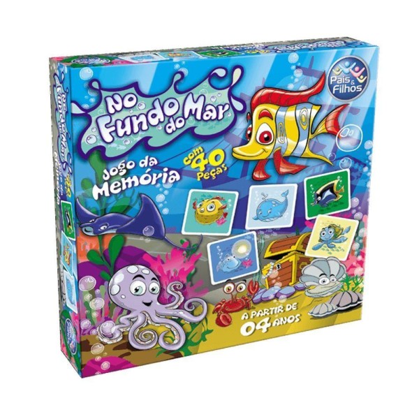 Encontraproduto.com.br - Jogo da Memória Fundo do Mar Pais e Filhos
