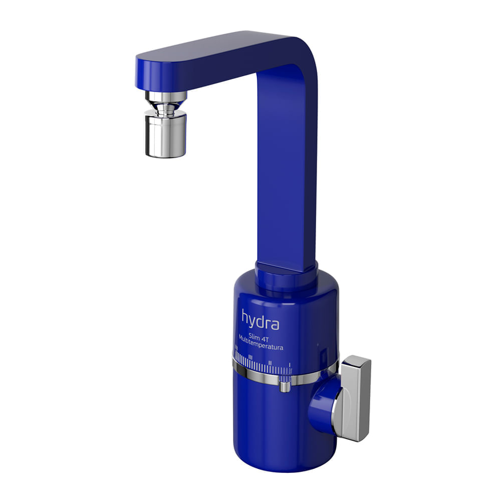 Torneira Slim 4T Bancada Azul 5500W 220V Hydra