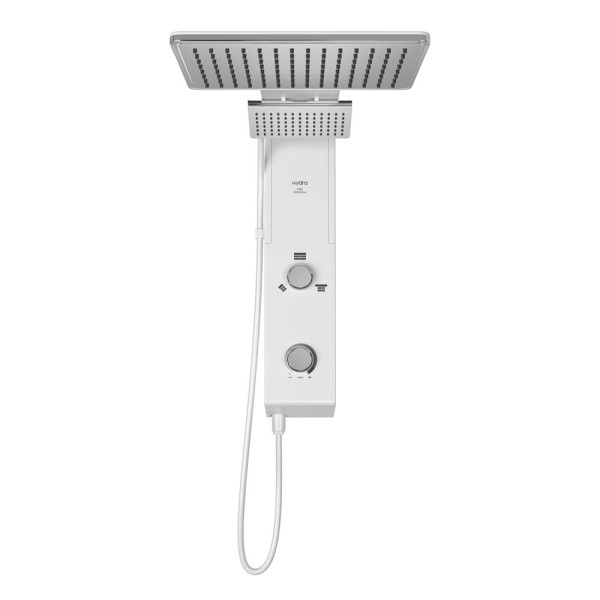 Encontraproduto.com.br - Chuveiro Hydra Falls Eletrônico Branco/Cromado