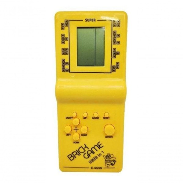Encontraproduto.com.br - Mini Game Retrô Portátil Brick Game 9999 In 1 Amarelo