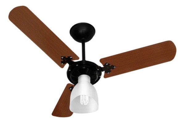 Encontraproduto.com.br - Ventilador De Teto Venti-delta New Delta Light Pto/mogno 127 Cor da estrutura Preto Cor das pás Mogno 110V