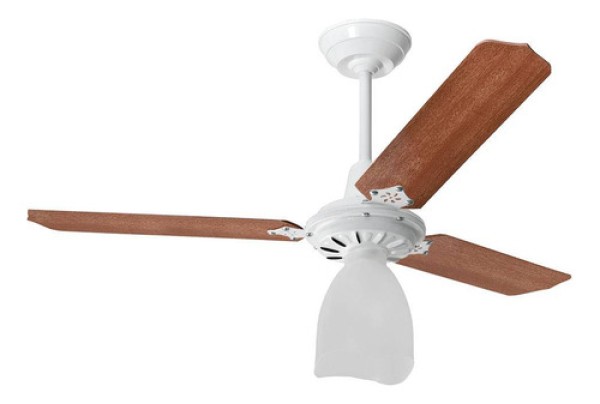 Ventilador De Teto Lumi M3 3 Pás Branco Mogno 127V Loren Sid