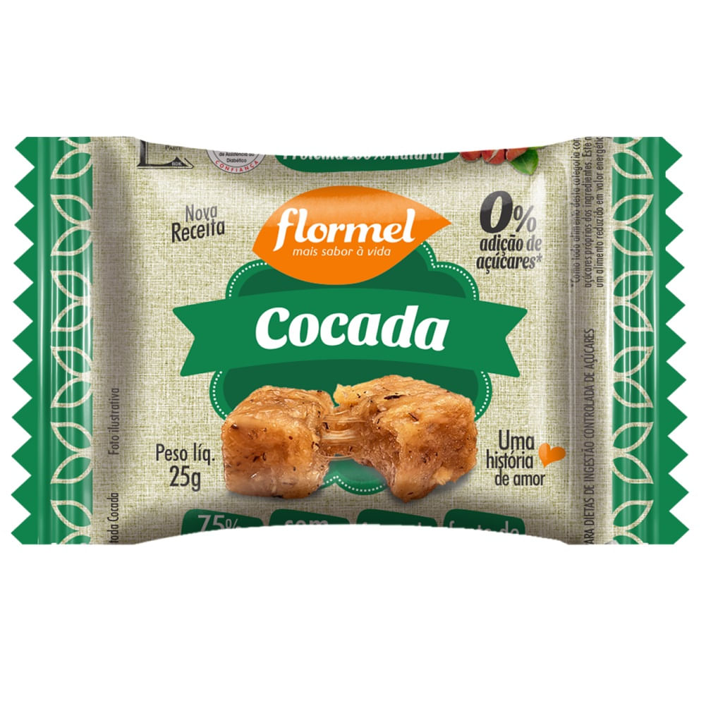 Encontraproduto.com.br - Doce Flormel Cocada Zero Açúcar 20g