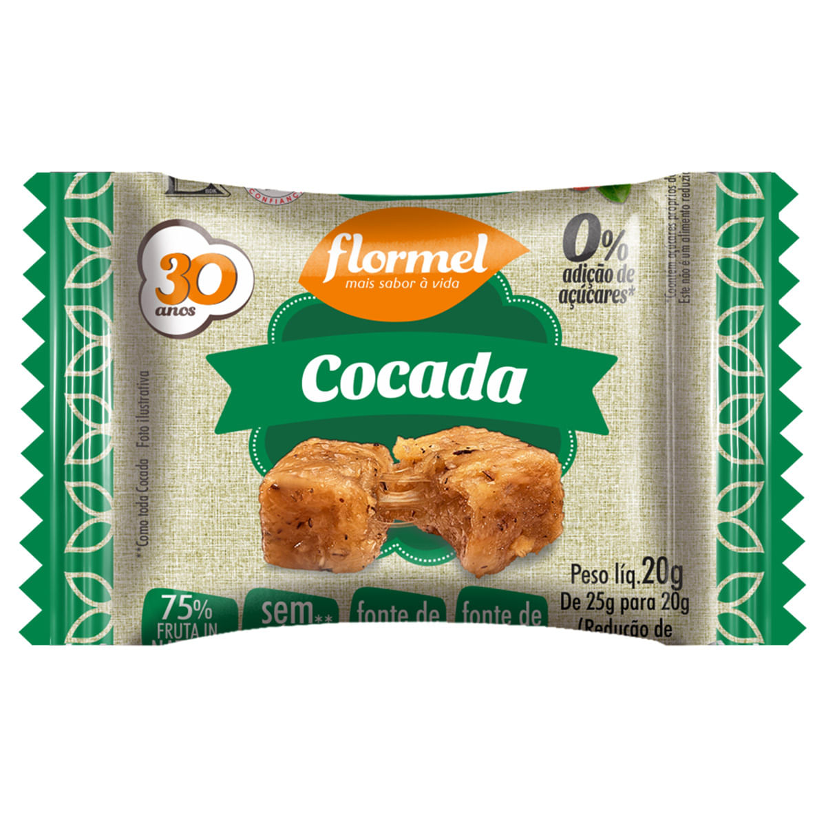 Encontraproduto.com.br - Doce Flormel Cocada Zero Açúcar 20g