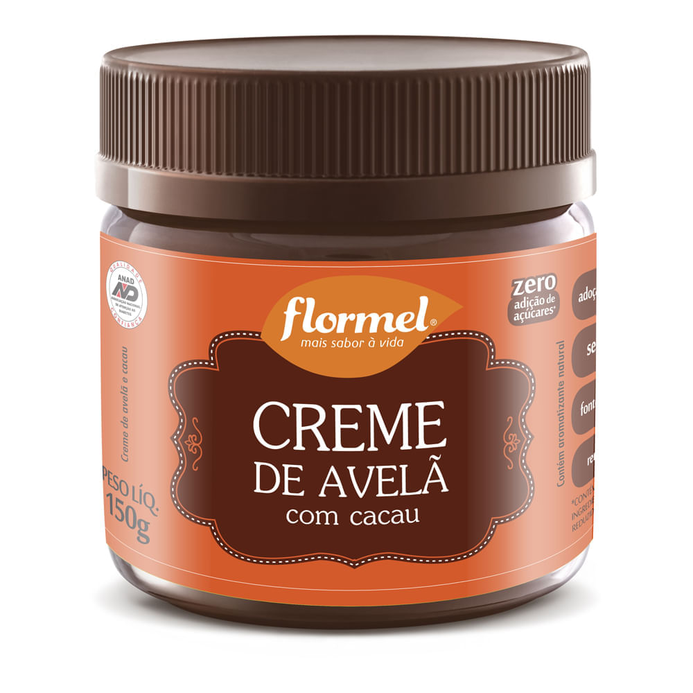 Encontraproduto.com.br - Creme de Avelã com Cacau, Zero Açúcar - Pote com 150g
