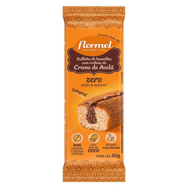 Encontraproduto.com.br - Bolinho Integral de Baunilha 40g - Flormel