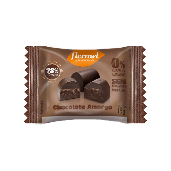 Bombom flormel amargo 72% Cacau 15g