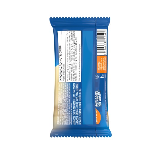 Encontraproduto.com.br - Barra De Chocolate Branco Zero Com Pedaços De Cookies - 12 Unidades De 20G