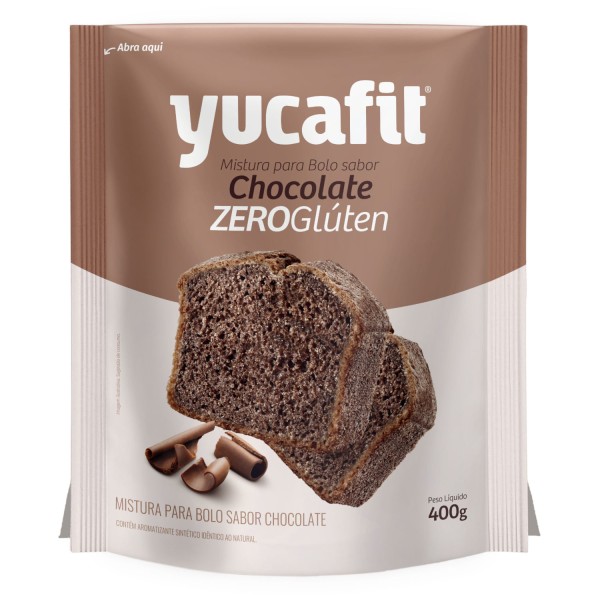 Encontraproduto.com.br - Mistura de Bolo YUCAFIT Chocolate Zero Glúten 400g