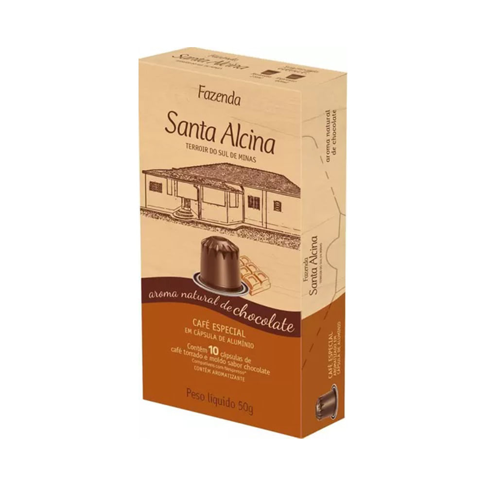 Café Fazenda Santa Alcina Chocolate 10 cápsulas - Compatíveis Nespresso®*