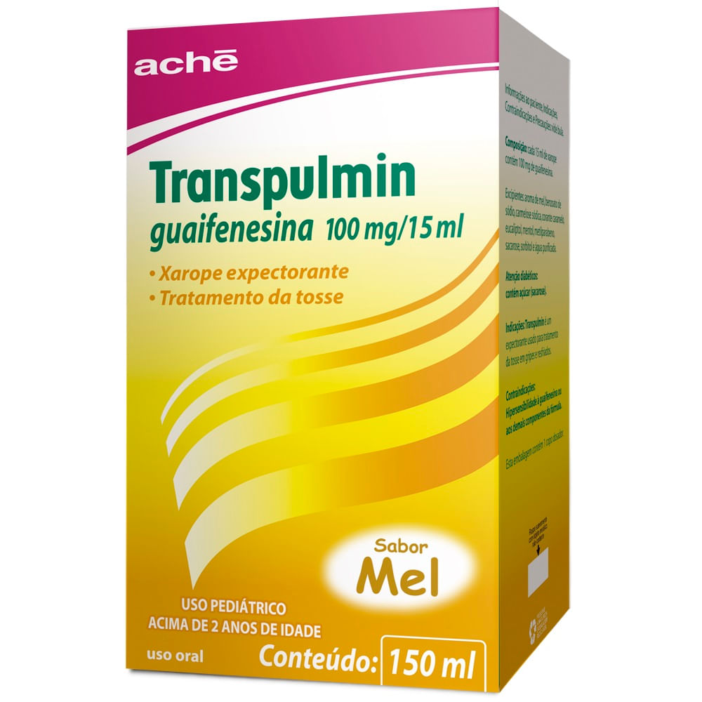 Encontraproduto.com.br - Xarope Expectorante Transpulmin Sabor Mel 150ml