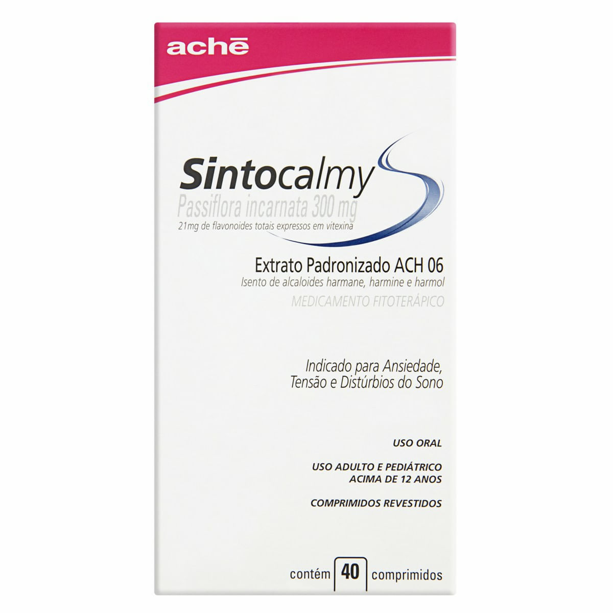 Encontraproduto.com.br - Sintocalmy 300mg com 40 Comprimidos Aché