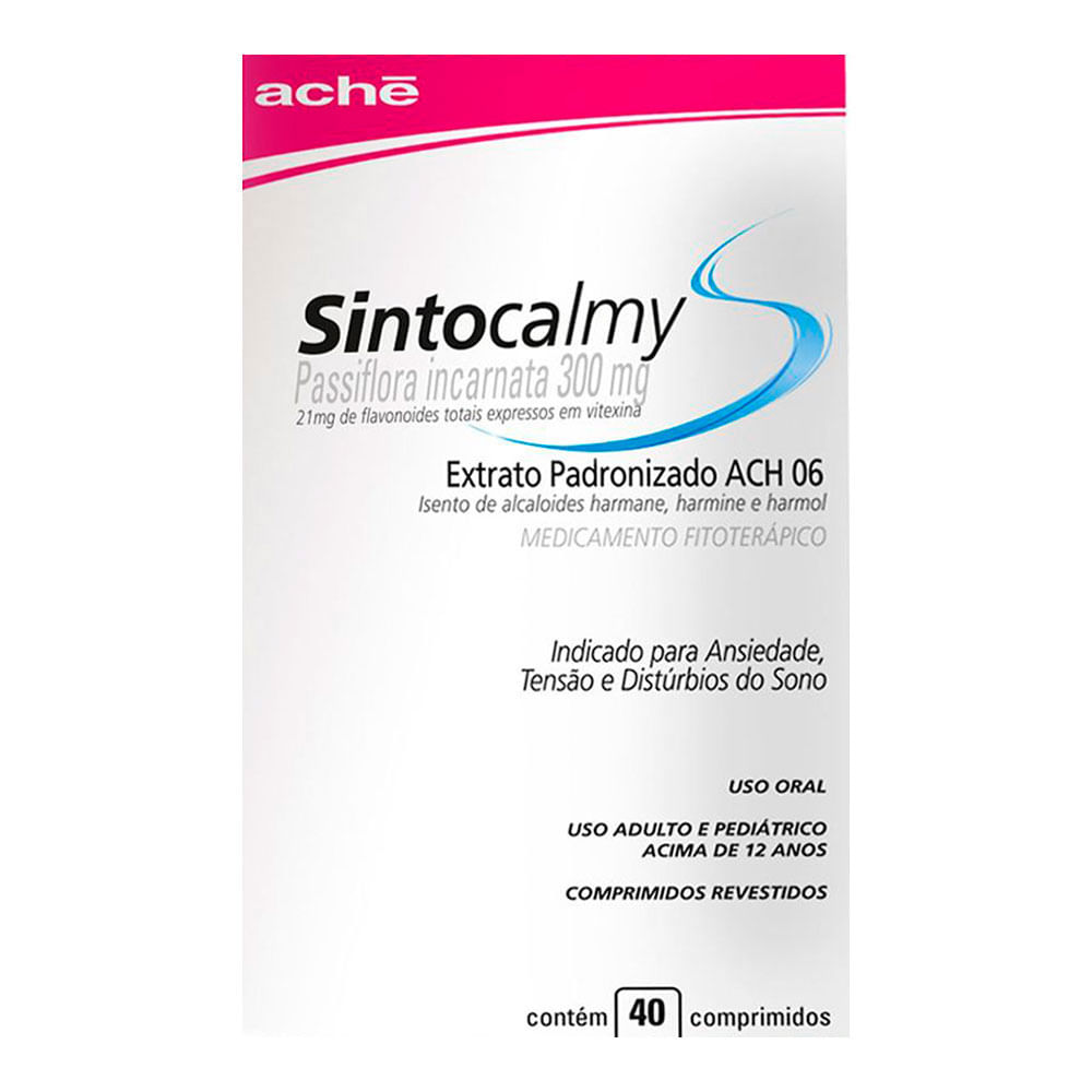 Encontraproduto.com.br - Sintocalmy 300mg com 40 Comprimidos Aché